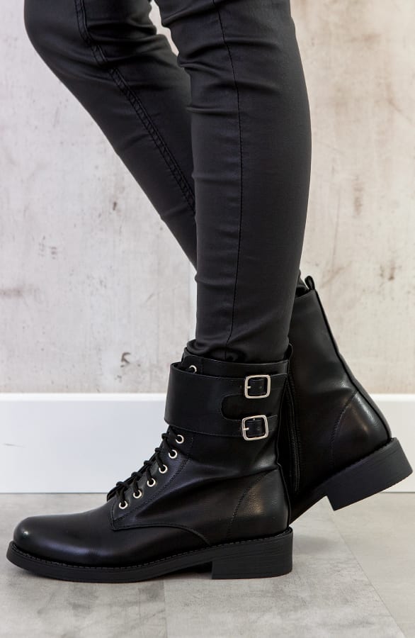 Biker Boots Wanted Zwart – shoparchief, foto 2