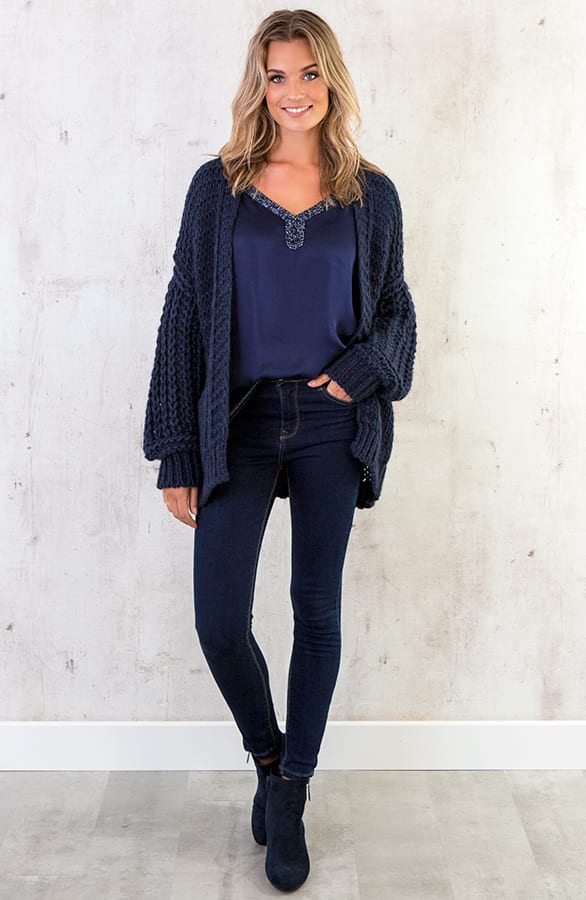 Zijde Blouse Marineblauw – shoparchief, foto 5