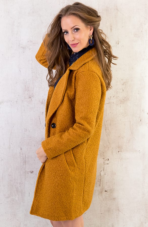 Teddy Coat Okergeel – shoparchief, foto 4