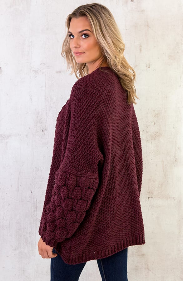 Gebreid Vest Limited Bordeaux – shoparchief, foto 3