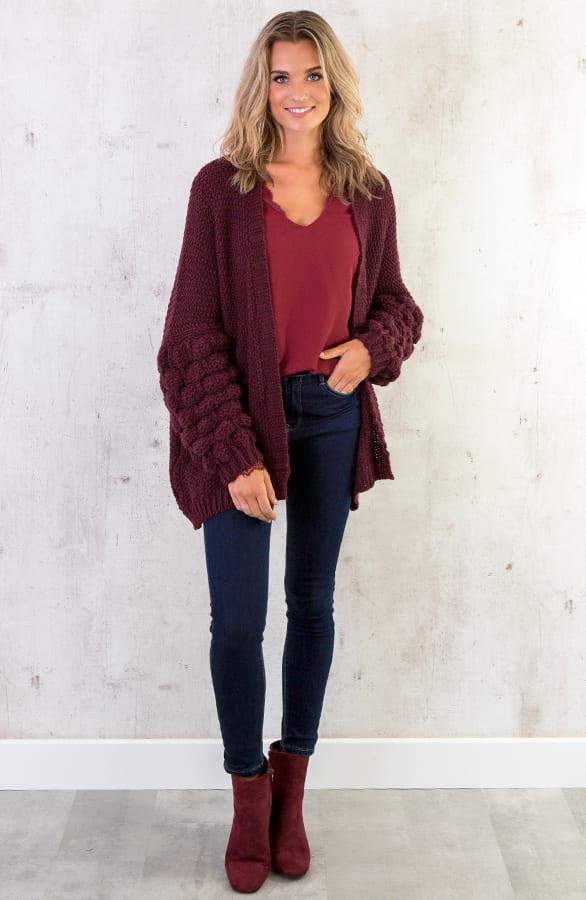 Gebreid Vest Limited Bordeaux – shoparchief, foto 6