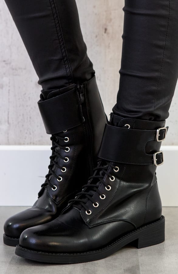 Biker Boots Wanted Zwart – shoparchief, foto 4