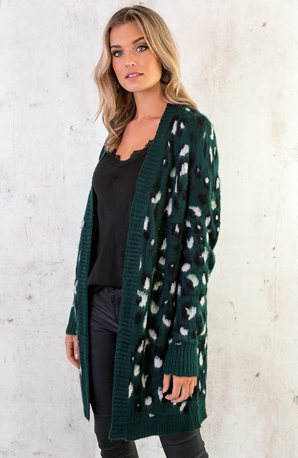 Leopard Vest Groen – shoparchief, foto 3