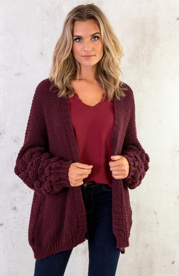 Gebreid Vest Limited Bordeaux – shoparchief, foto 2