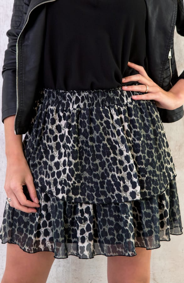Leopard Laagjes Rok Luxury Groen – shoparchief, foto 7