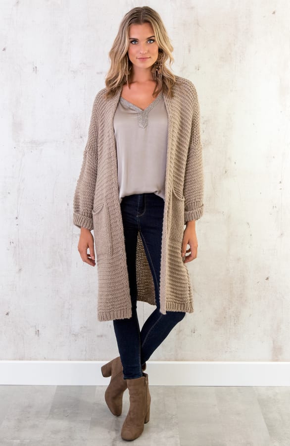Zijde Blouse Taupe – shoparchief, foto 7