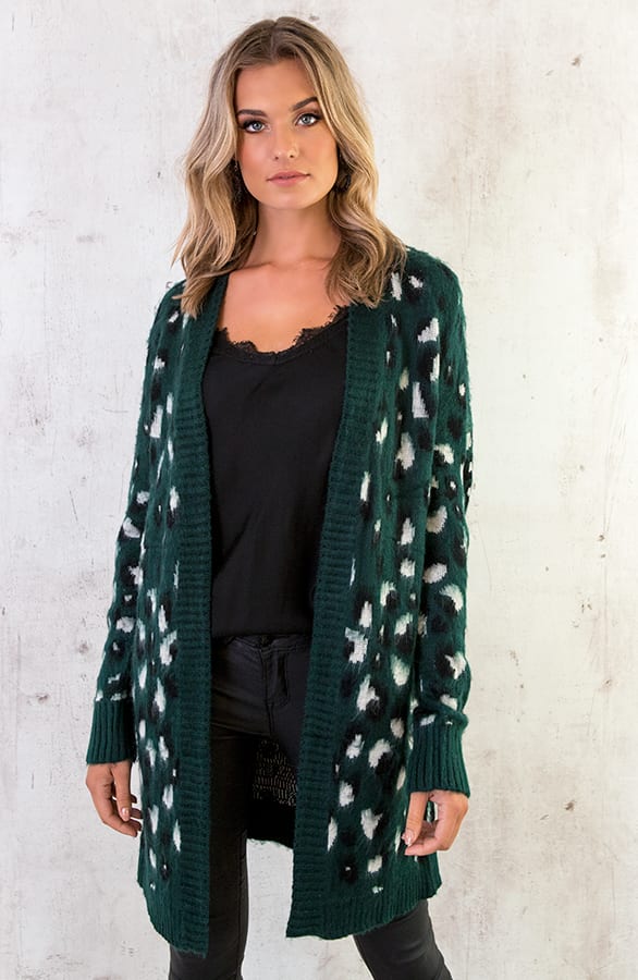 Leopard Vest Groen – shoparchief, foto 2