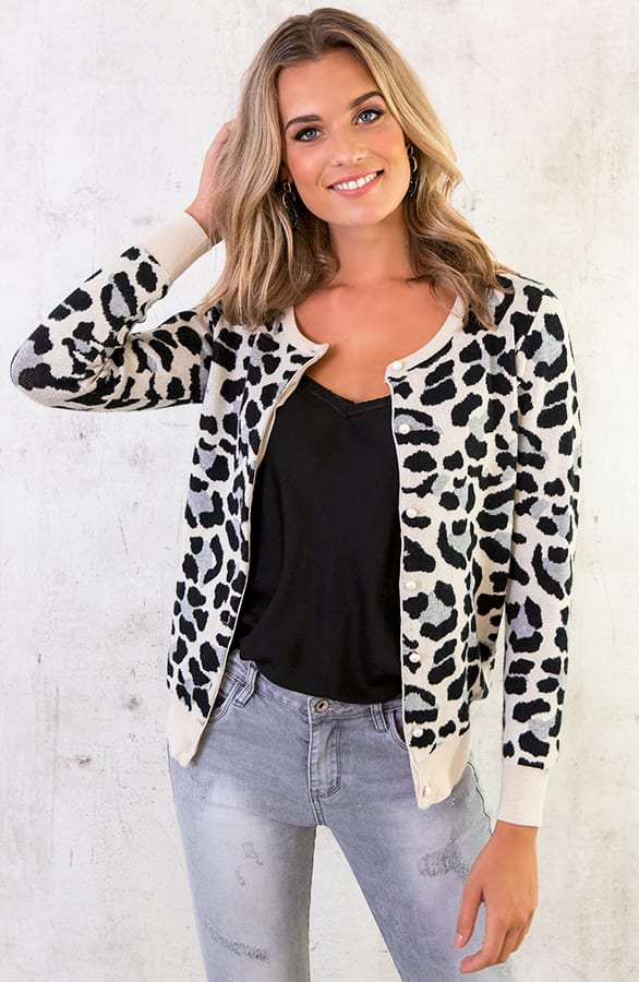 Panterprint Vest Beige Grijs – shoparchief, foto 6