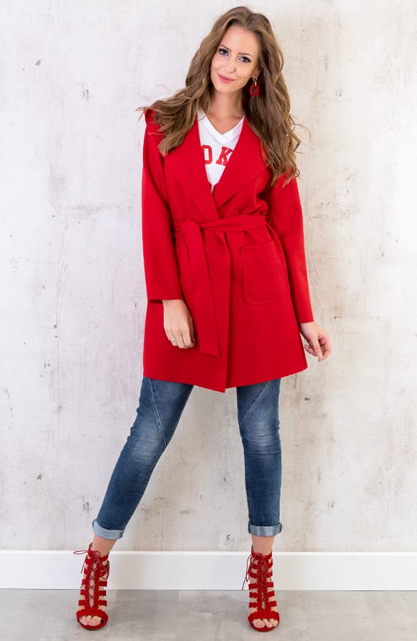 Wanted Coat Short Rood – shoparchief, foto 3