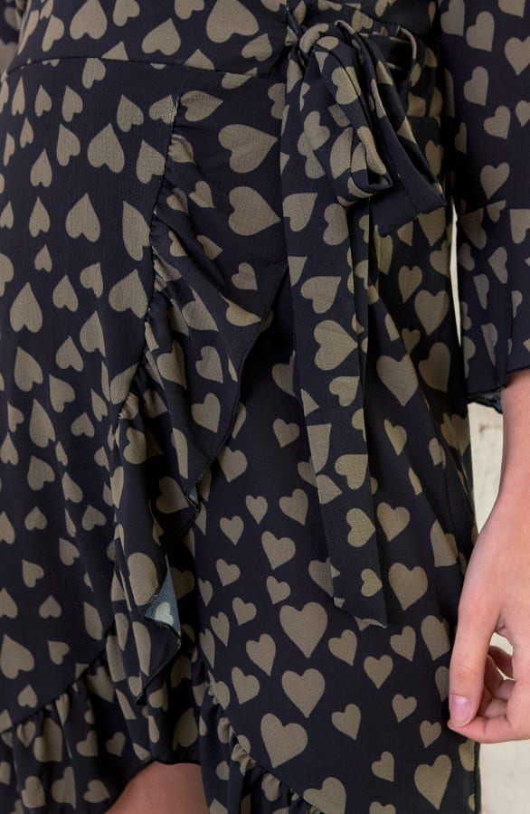 Jurk Met Hartjes Legergroen – shoparchief, foto 6
