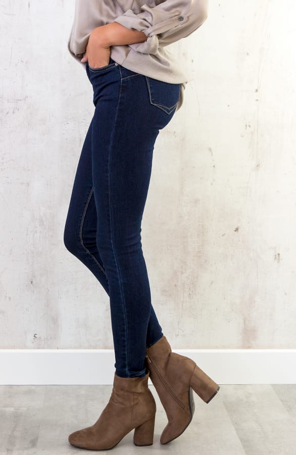 High Waist Spijkerbroek Donker – shoparchief, foto 3