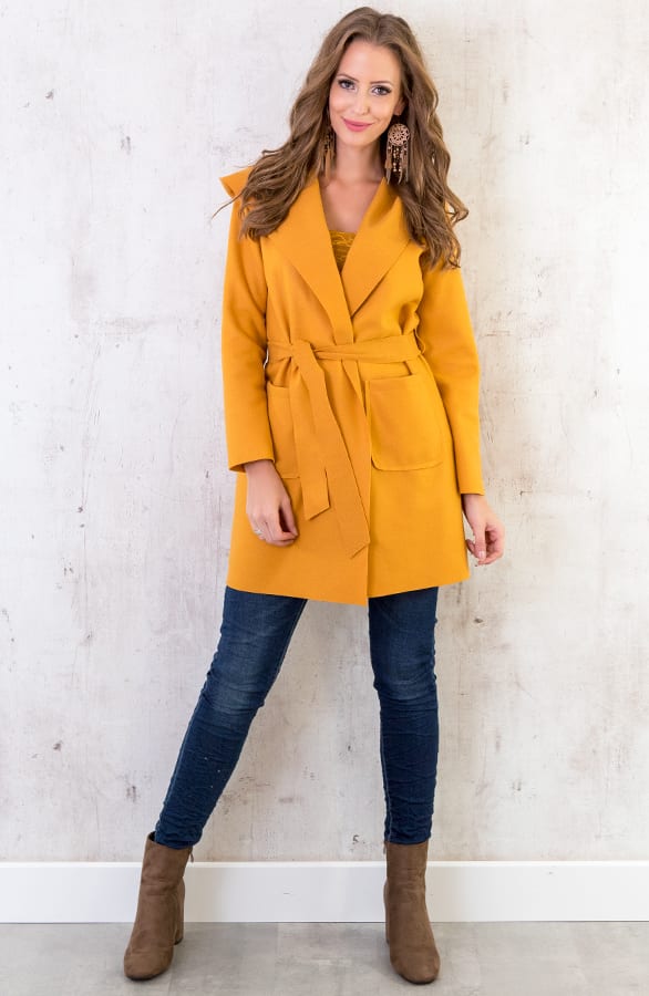 Wanted Coat Short Oker – shoparchief, foto 5