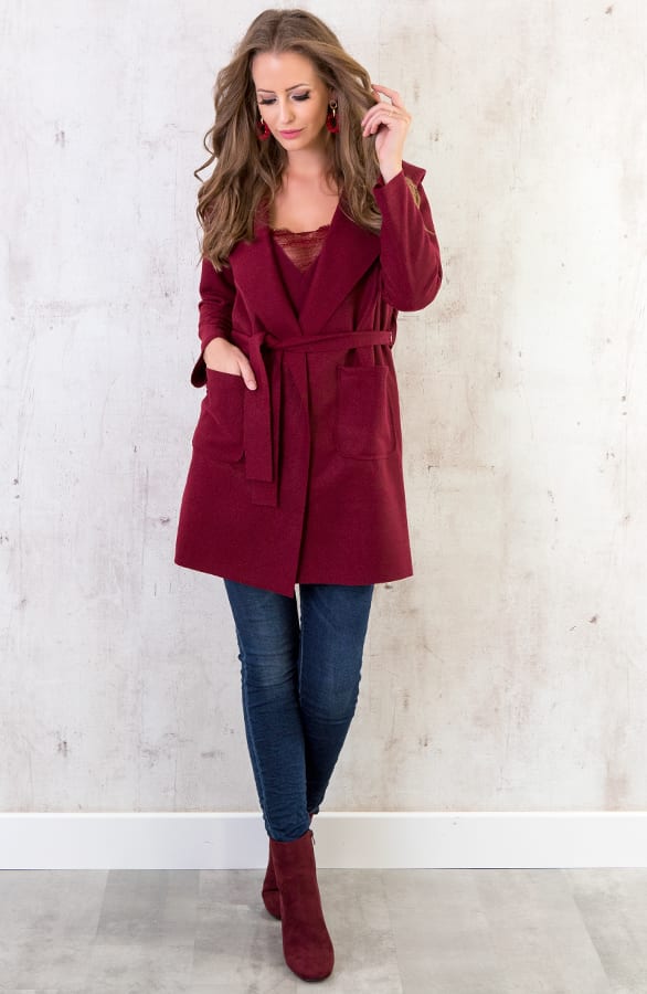Wanted Coat Short Bordeaux – shoparchief, foto 5