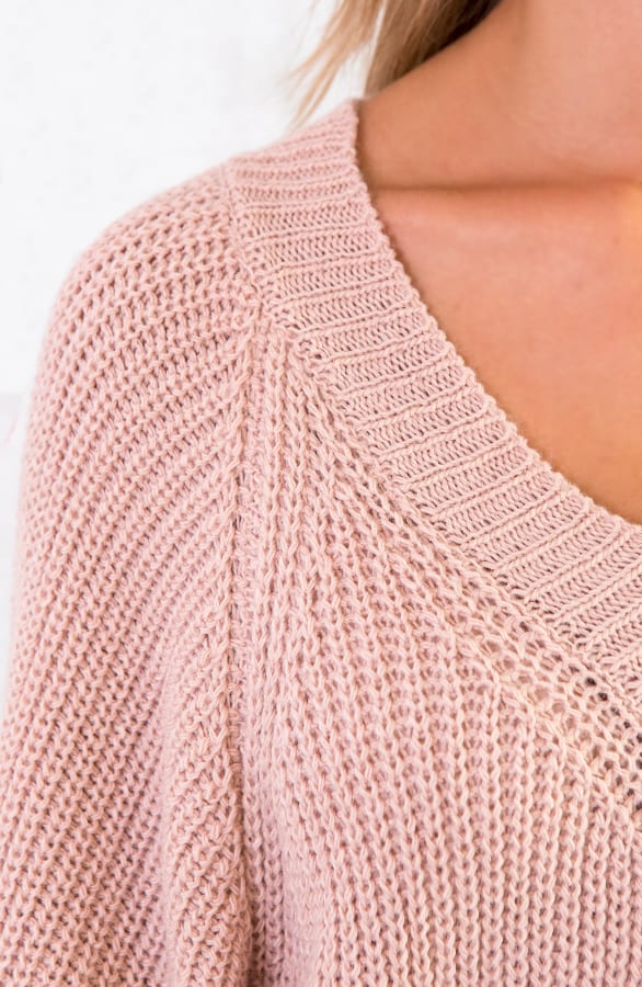 Gebreide Basic Trui Roze – shoparchief, foto 6