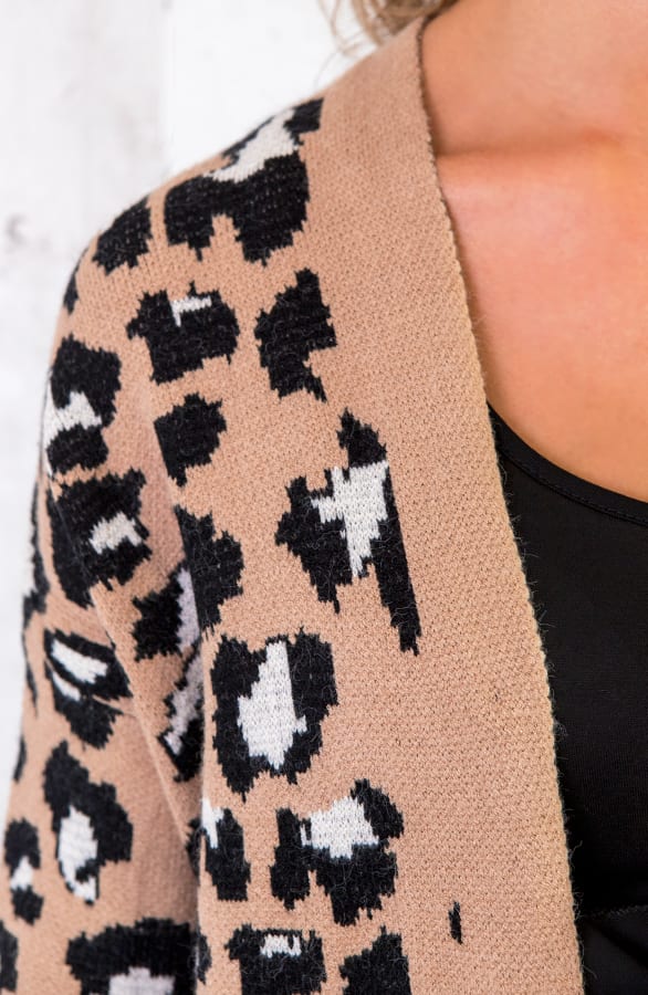 Leopard Vest Lang Camel – shoparchief, foto 6