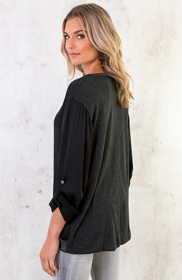 Zijde Blouse Zwart – shoparchief, foto 4