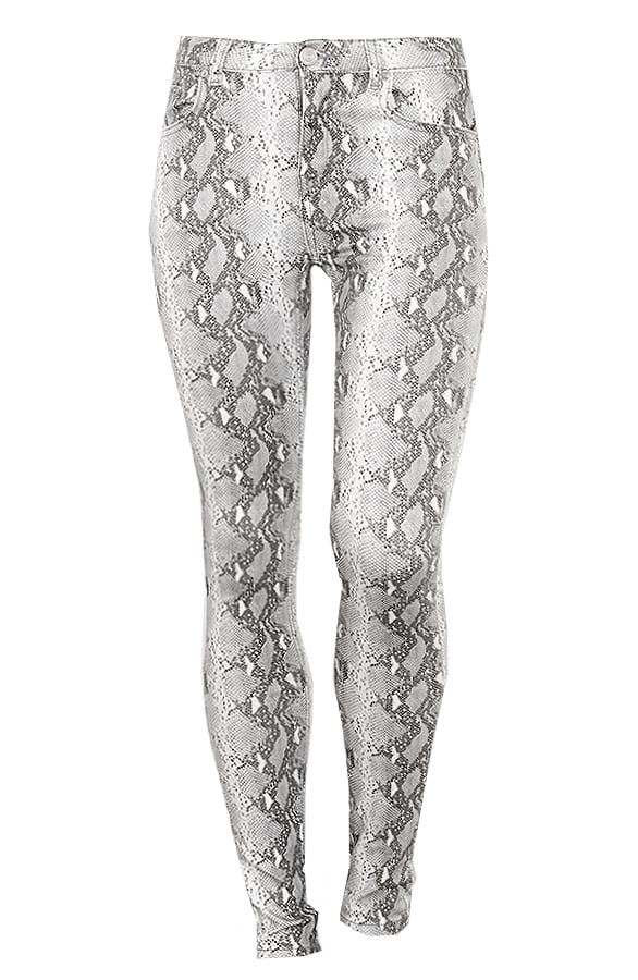 Coating Jeans Slangenprint Grijs – shoparchief, foto 1