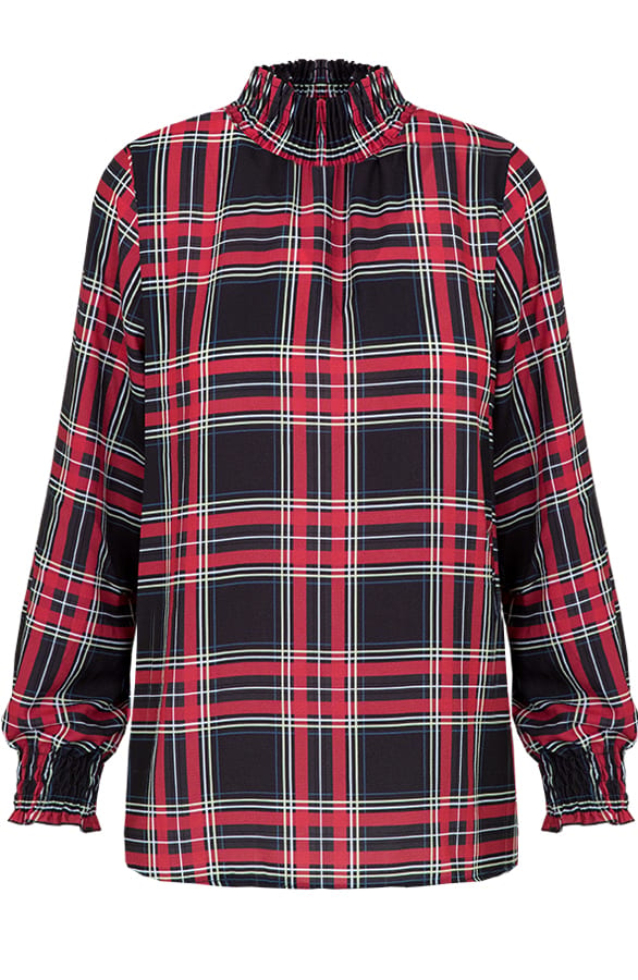 Ruiten Blouse Zwart – shoparchief, foto 1