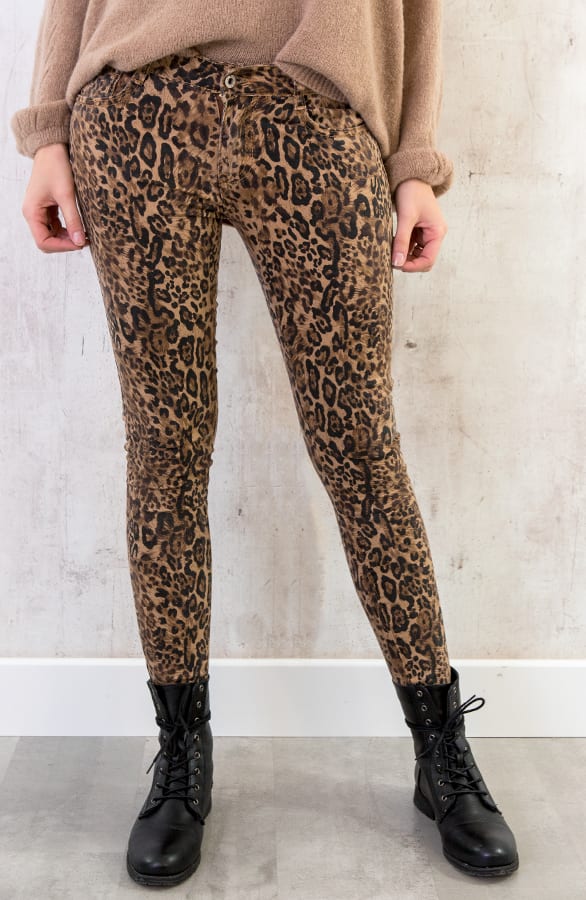 Leopard Skinny Jeans – shoparchief, foto 2