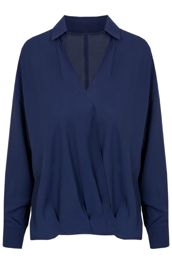 Overslag Blouse Marine – shoparchief, foto 5