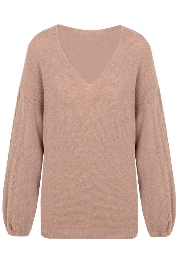 Soft V Trui Wanted Camel – shoparchief, foto 1