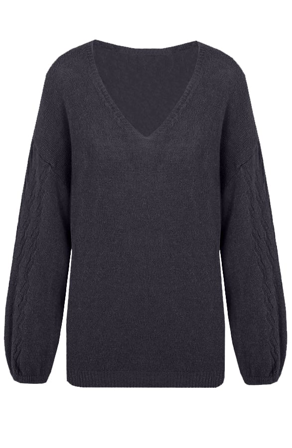 Soft V Trui Wanted Grijs – shoparchief, foto 1