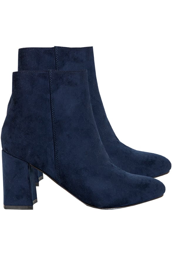 Suede Hakken Navy – shoparchief, foto 1