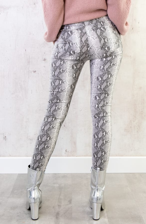 Coating Jeans Slangenprint Grijs – shoparchief, foto 4