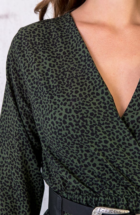 Leopard Jurk Legergroen – shoparchief, foto 7