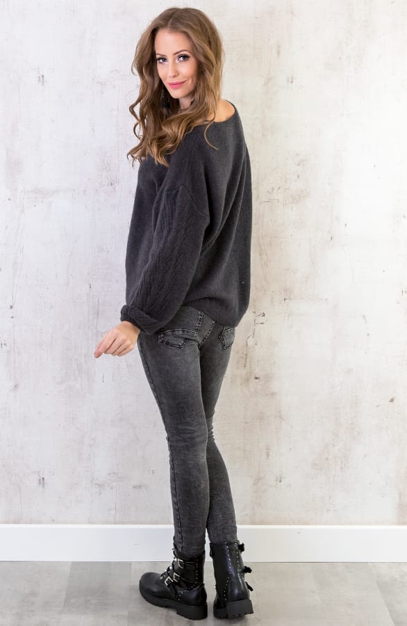 Soft V Trui Wanted Grijs – shoparchief, foto 4