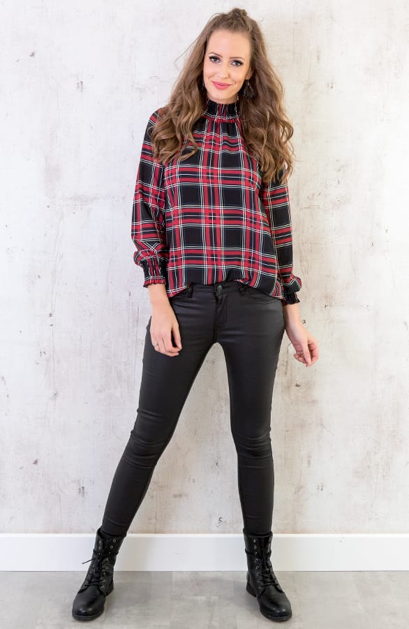 Ruiten Blouse Zwart – shoparchief, foto 3
