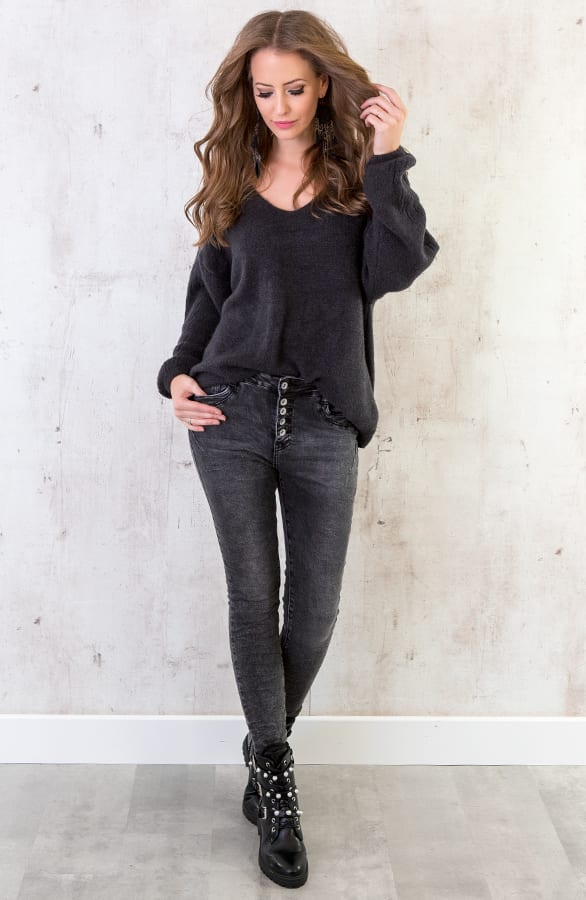 Soft V Trui Wanted Grijs – shoparchief, foto 7