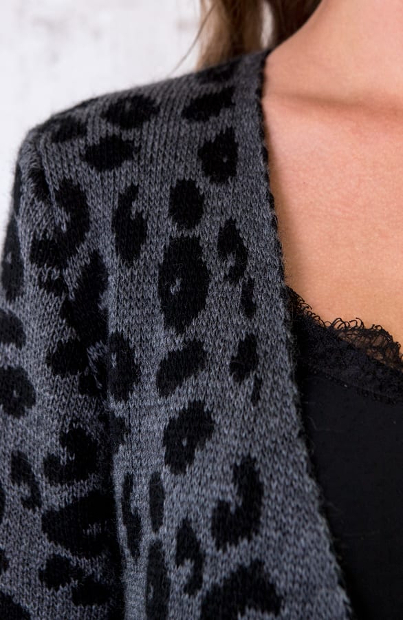 Panterprint Vest Lang Grijs – shoparchief, foto 4