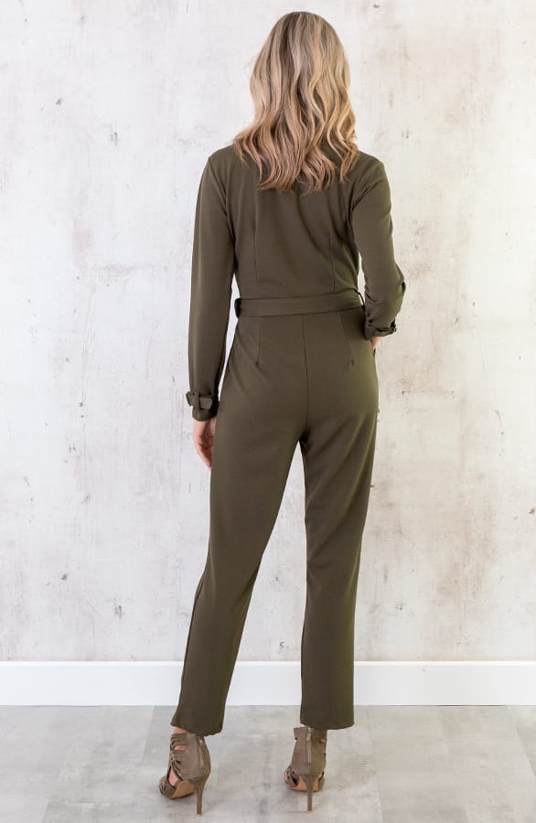 Button Jumpsuit Legergroen – shoparchief, foto 6