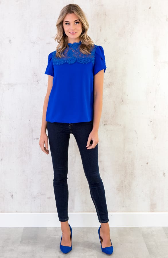 Top Met Kant Kobalt – shoparchief, foto 4