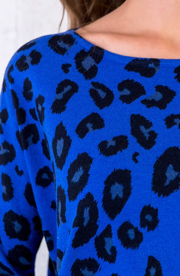 Leopard Soft Trui Kobalt – shoparchief, foto 5