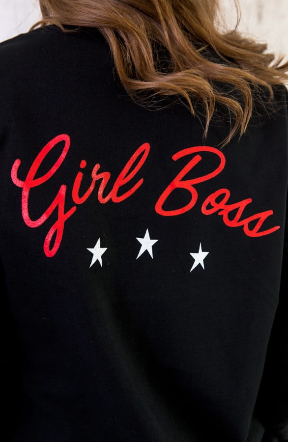 Girl Boss Sweater Zwart – shoparchief, foto 4