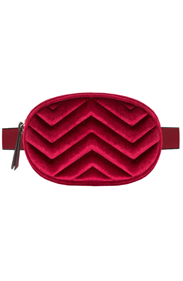 Bumbag Fluweel Bordeaux – shoparchief, foto 1