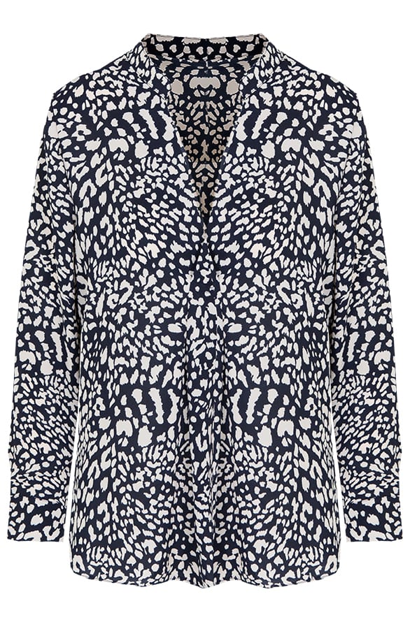 Leopard V Blouse Marine – shoparchief, foto 1