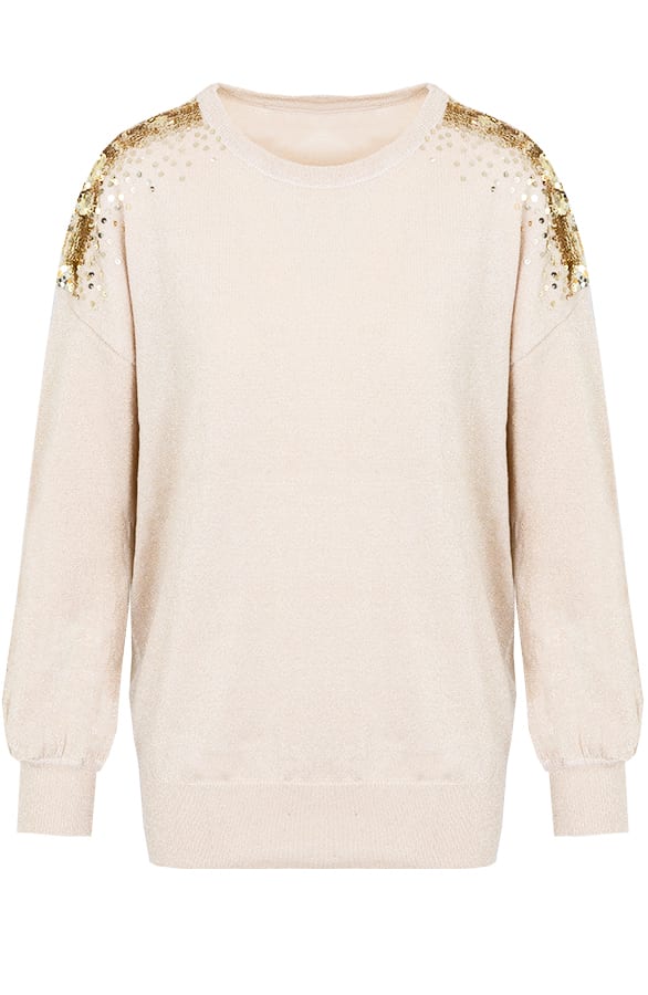 Pailletten Trui Metallic Goud – shoparchief, foto 1