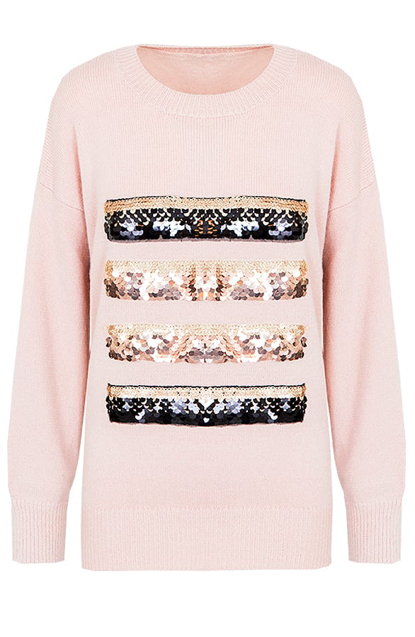 Pailletten Trui Roze – shoparchief, foto 1
