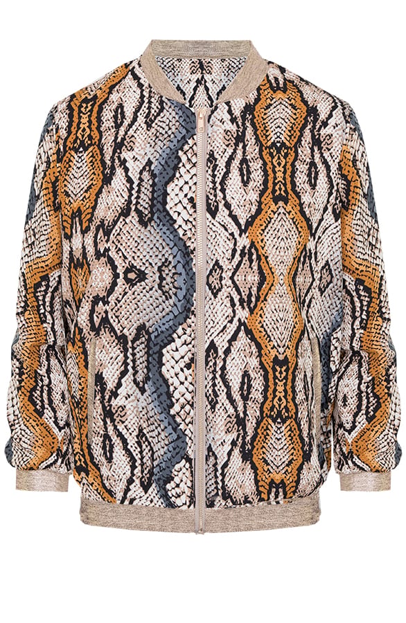 Slangenprint Bomber Jacket – shoparchief, foto 1