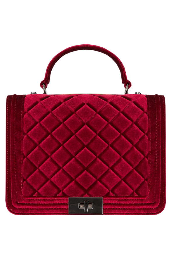 Tas Fluweel Bordeaux – shoparchief, foto 1
