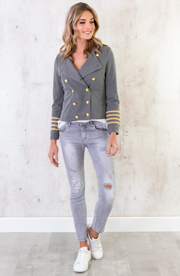 Marant Button Blazer Grijs – shoparchief, foto 4