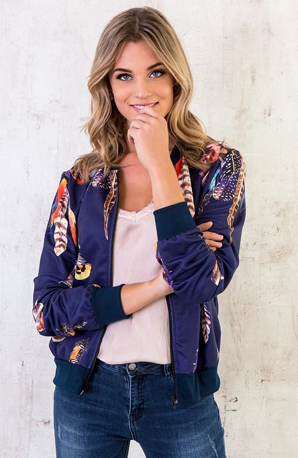 Feather Jacket Blue – shoparchief, foto 3