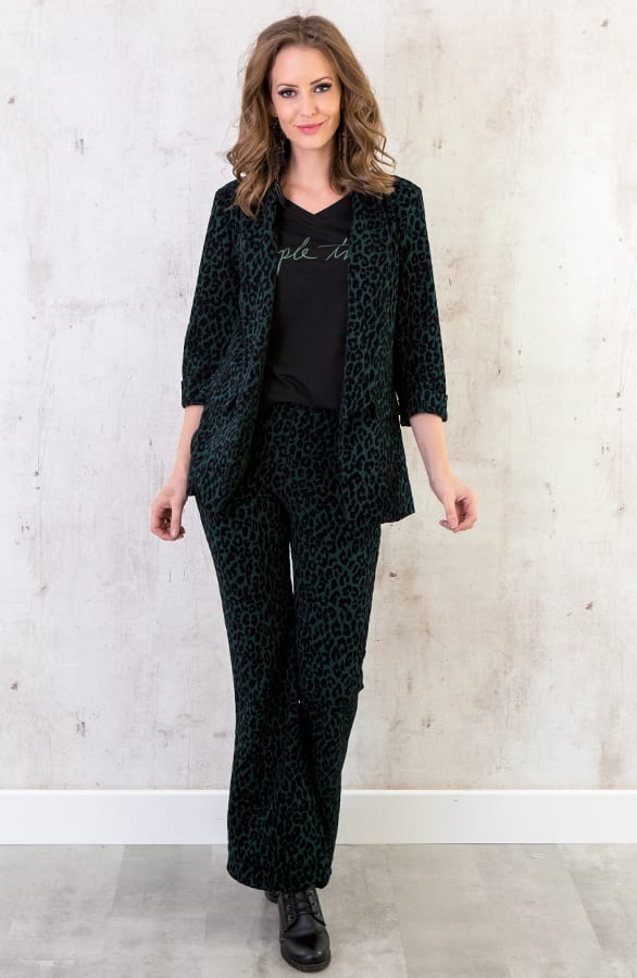 Fluwelen Panter Broek Groen – shoparchief, foto 7