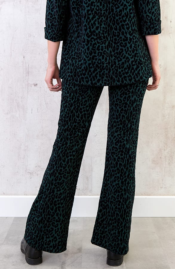 Fluwelen Panter Broek Groen – shoparchief, foto 4