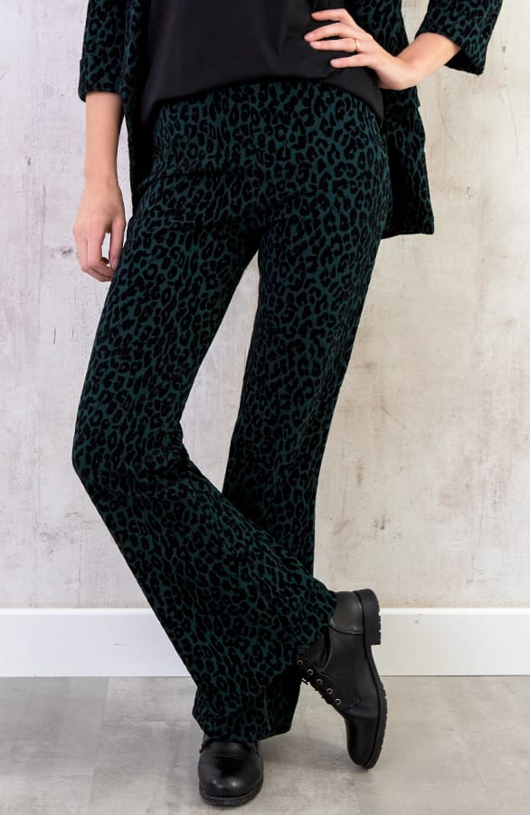 Fluwelen Panter Broek Groen – shoparchief, foto 2