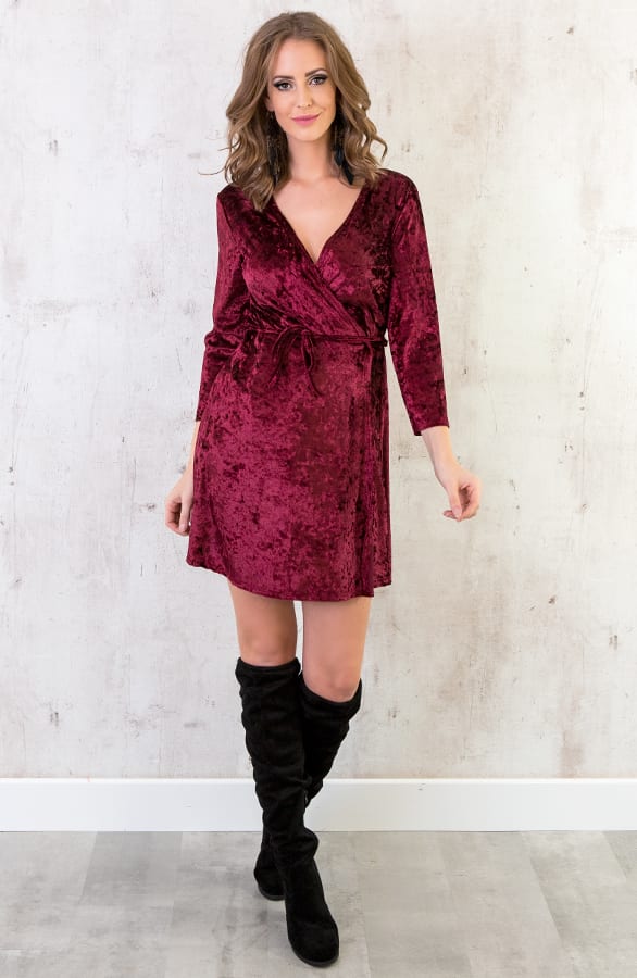 Fluwelen Jurk Bordeaux – shoparchief, foto 6