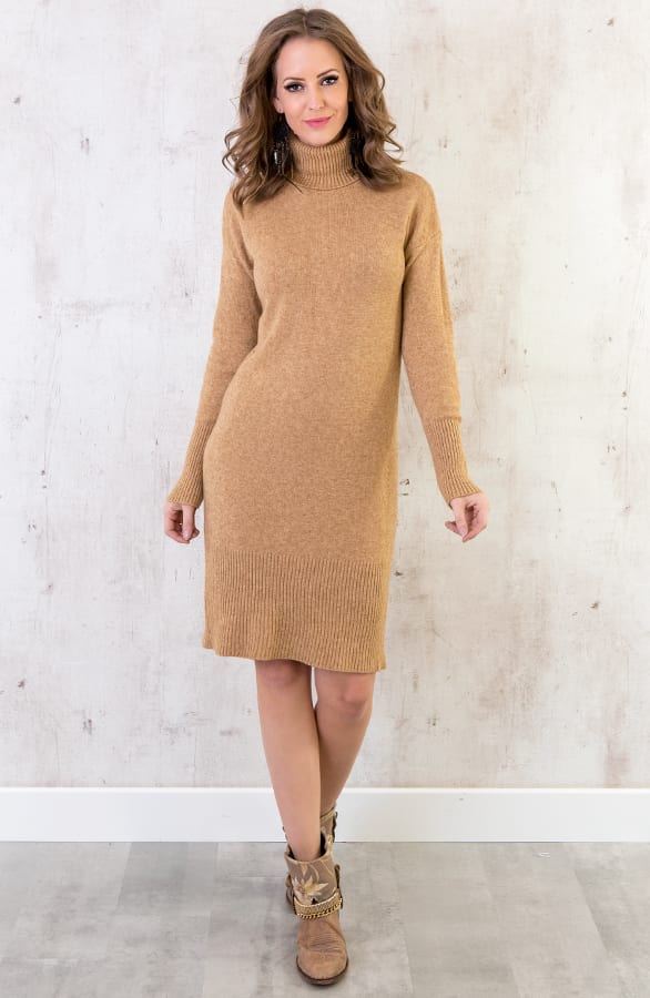Col Tuniek Gebreid Camel – shoparchief, foto 5